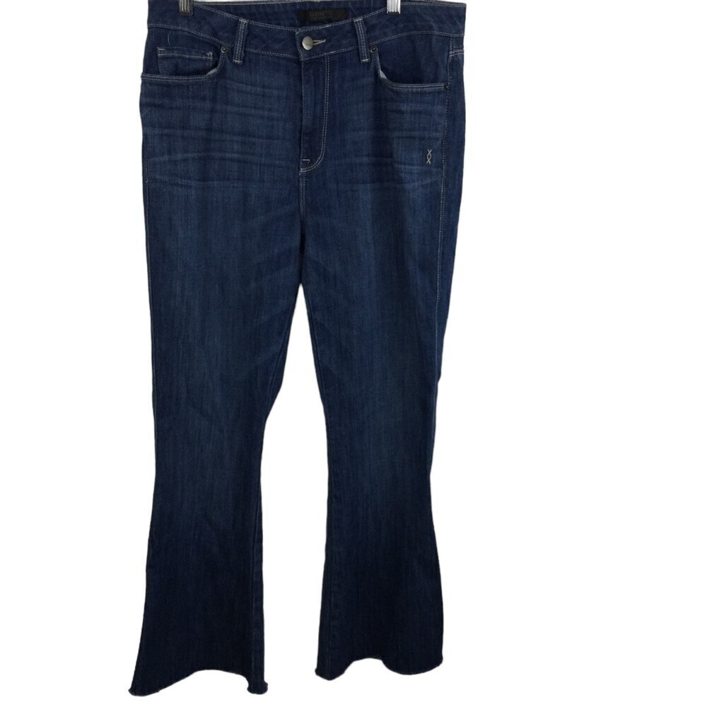 Genetic Los Angeles Womens Jeans Denim Cotton Blend Leaf Bootcut Blue Size 31